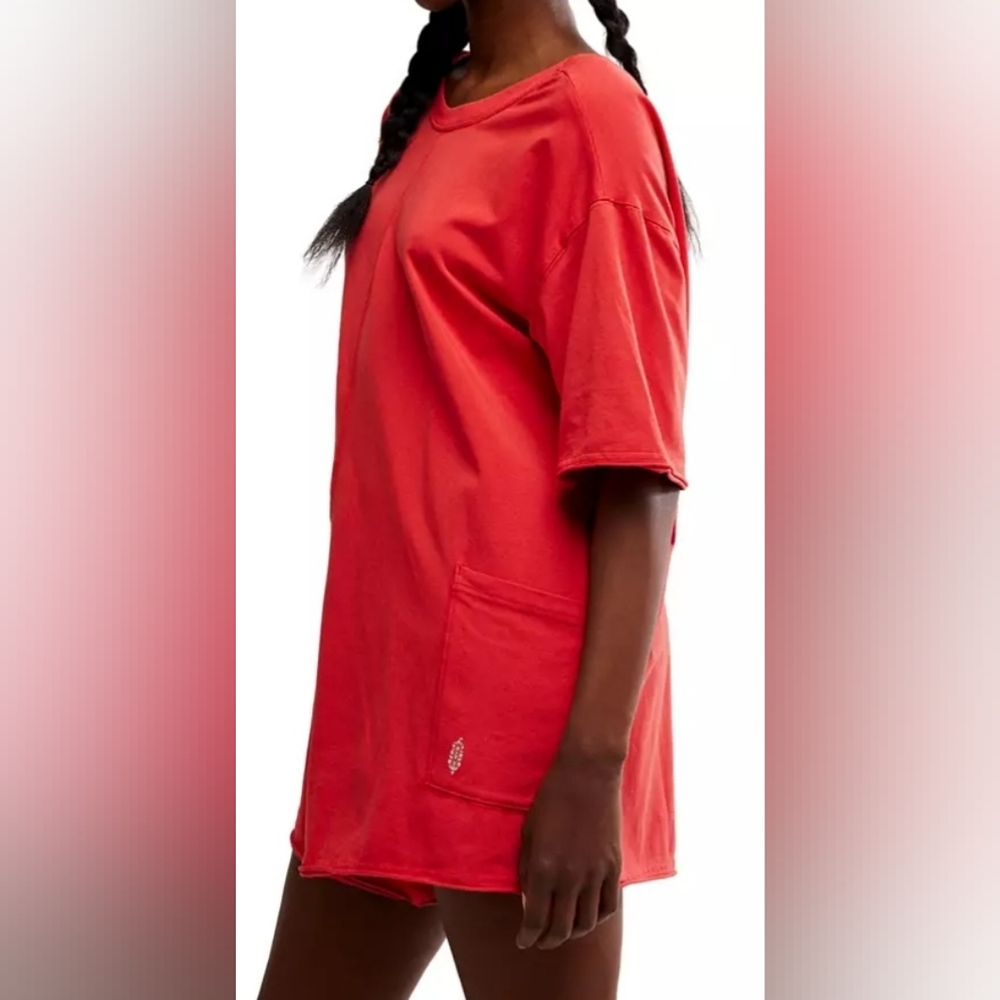 Free People Hot Shot Tee Romper - Picture 4 of 8